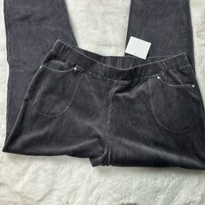 NWT Quaker factory gray large ribbed pants